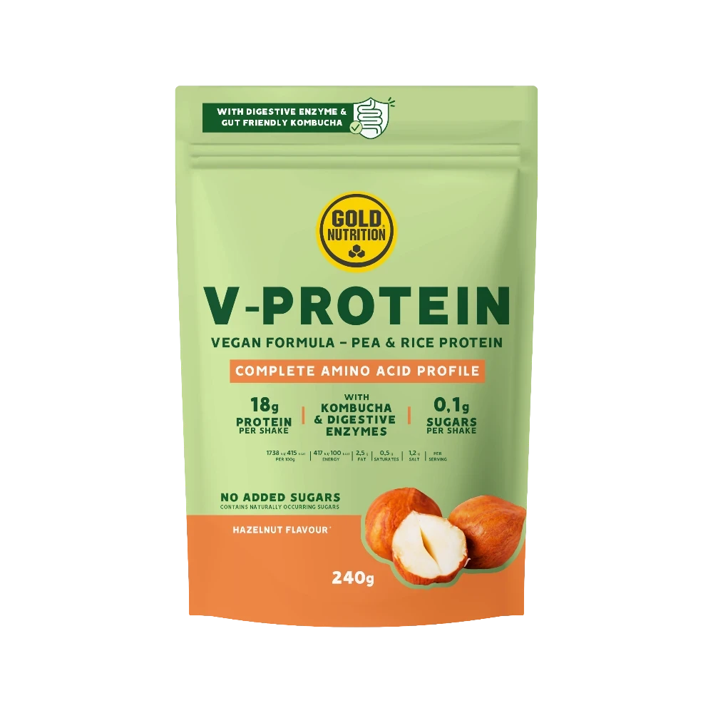 V-PROTEIN 240G + SHAKER GRATIS - BODYMANIA GOLD NUTRITION Avellana