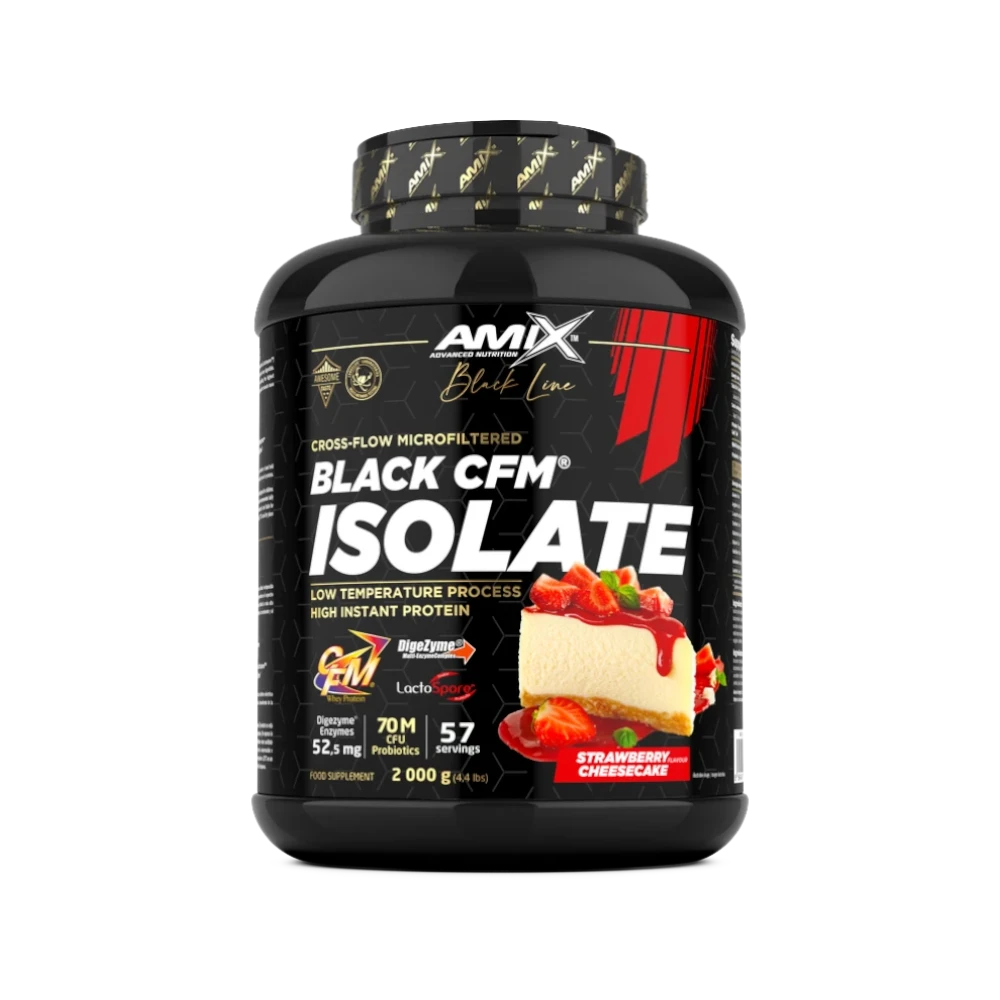 Proteína Black CFM Isolate + SHAKER GRATIS - BODYMANIA AMIX BLACK LINE Cheesecake / 2000 g