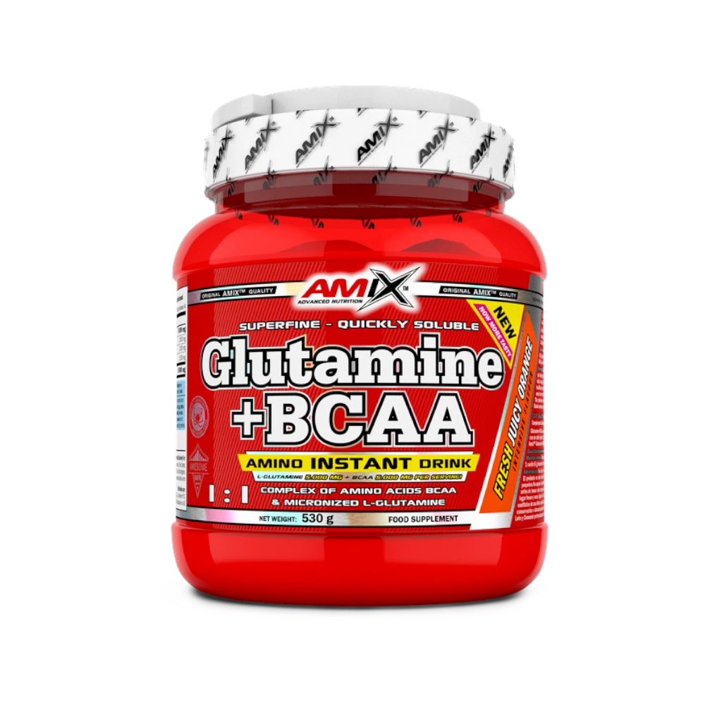 GLUTAMINE + BCAA - BODYMANIA AMIX 530 g / Naranja