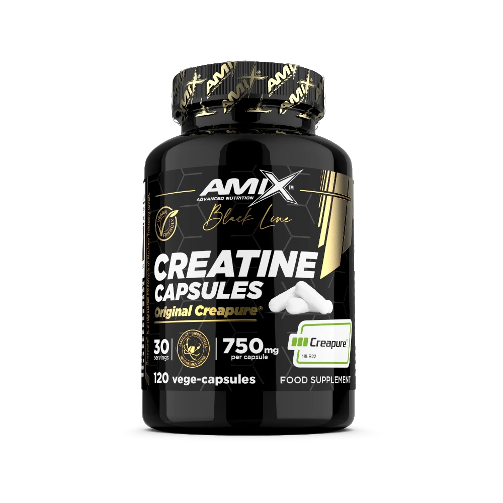 CREATINE CAPSULAS ORIGINAL CREAPURE - BODYMANIA AMIX BLACK LINE 120 Caps