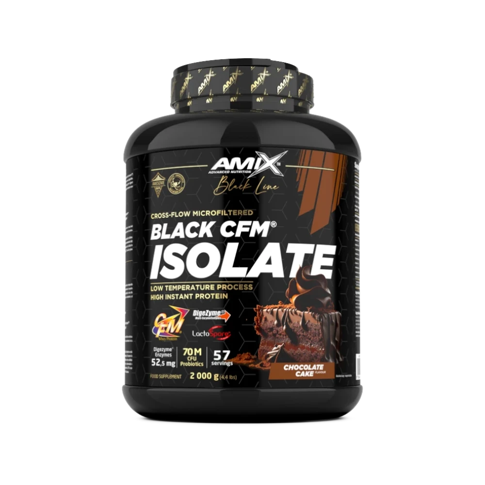 Proteína Black CFM Isolate + SHAKER GRATIS - BODYMANIA AMIX BLACK LINE Tarta de Chocolate / 2000 g