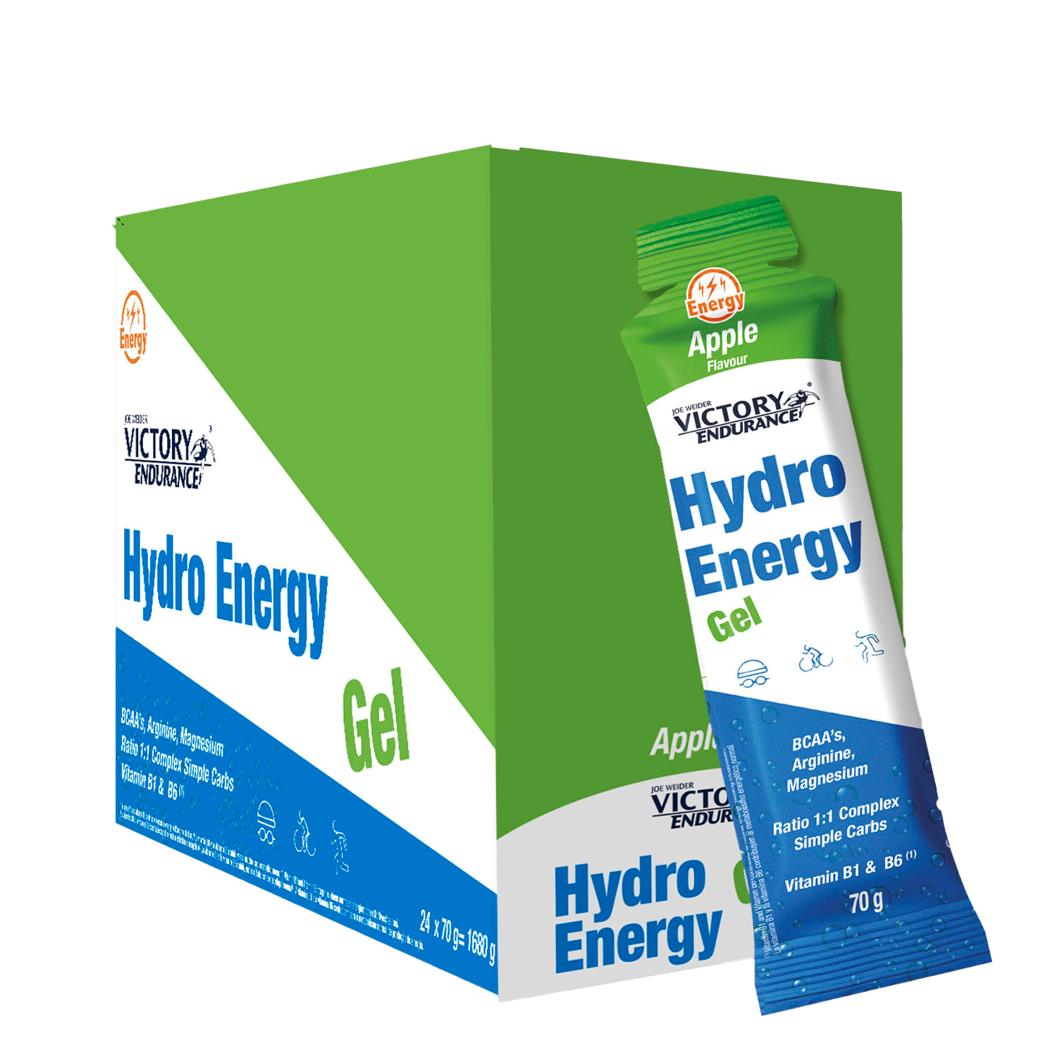HYDRO ENERGY GEL 70GR - BODYMANIA VICTORY ENDURANCE Manzana