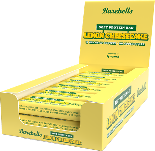 Caja Barebells Soft Protein Bar 12x55g - BODYMANIA BAREBELLS Cheesecake de Limón