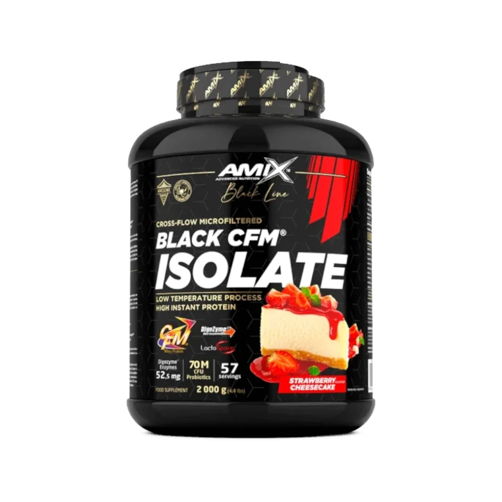 Proteína Black CFM Isolate + SHAKER GRATIS - BODYMANIA AMIX BLACK LINE Caramelo salado / 2000 g