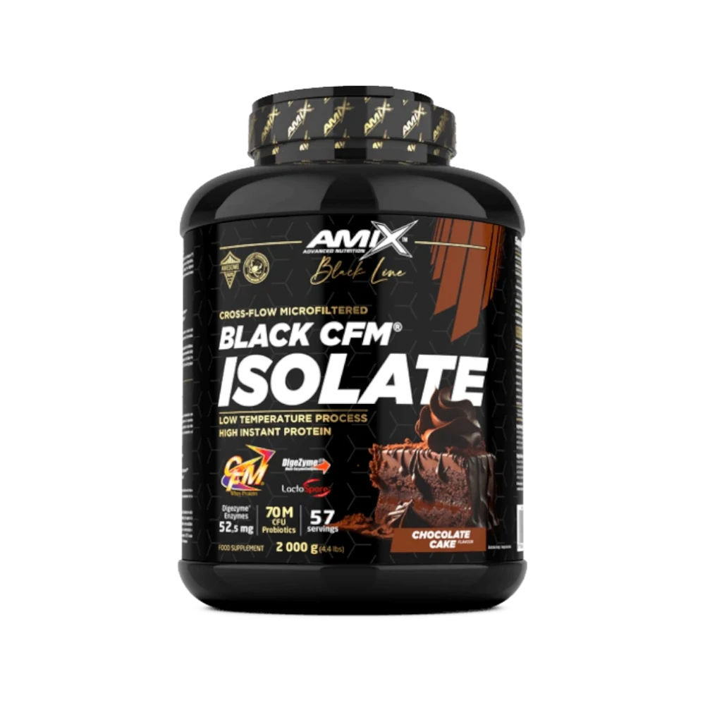 Proteína Black CFM Isolate + SHAKER GRATIS - BODYMANIA AMIX BLACK LINE Caramelo salado / 2000 g