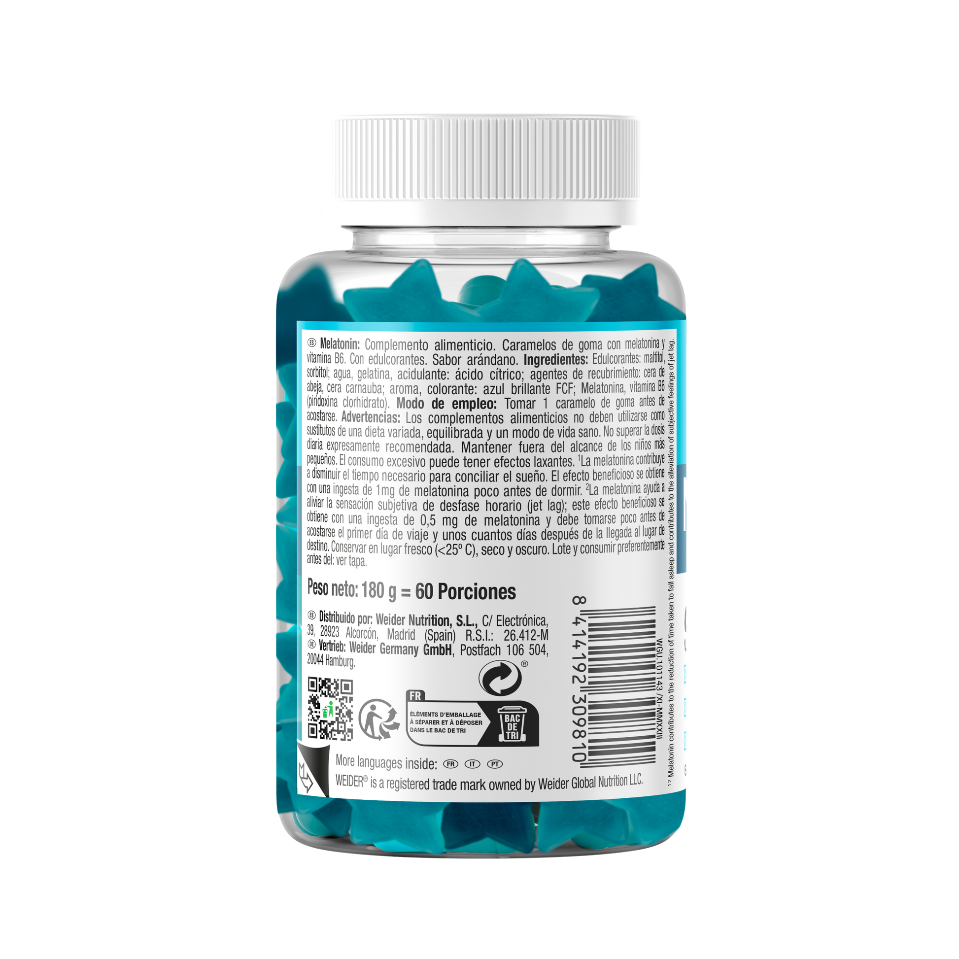 MELATONIN UP 60 GUMMIES - BODYMANIA