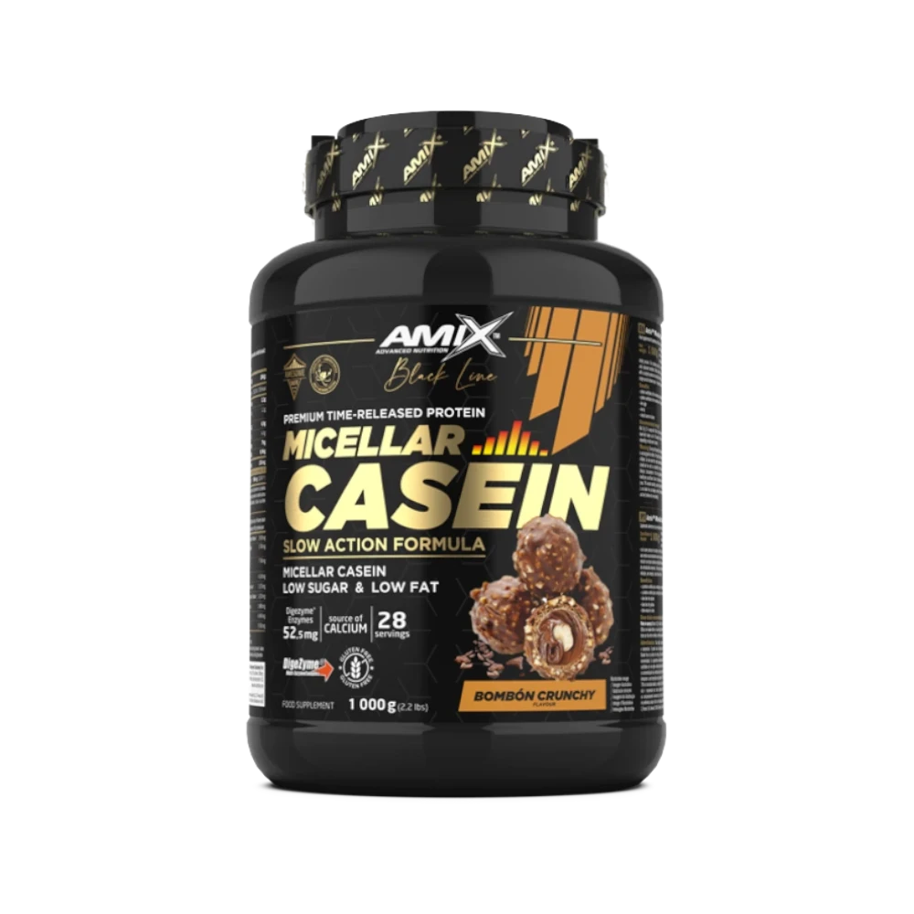 Black Micellar Casein + SHAKER GRATIS - BODYMANIA AMIX BLACK LINE Bombón Rocher / 1000 g