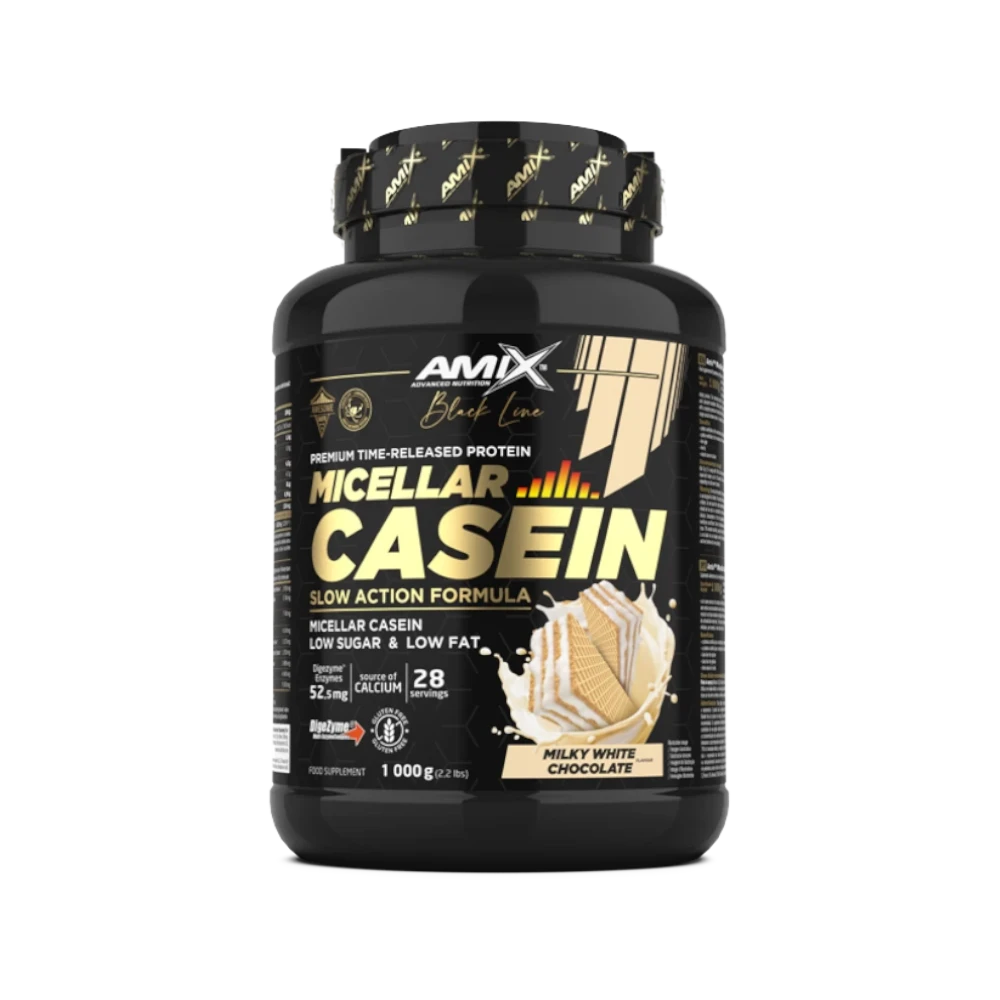 Black Micellar Casein + SHAKER GRATIS - BODYMANIA AMIX BLACK LINE Chocolate Blanco / 1000 g