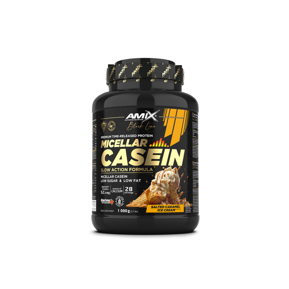 Black Micellar Casein - BODYMANIA AMIX Caramelo salado / 1000 g