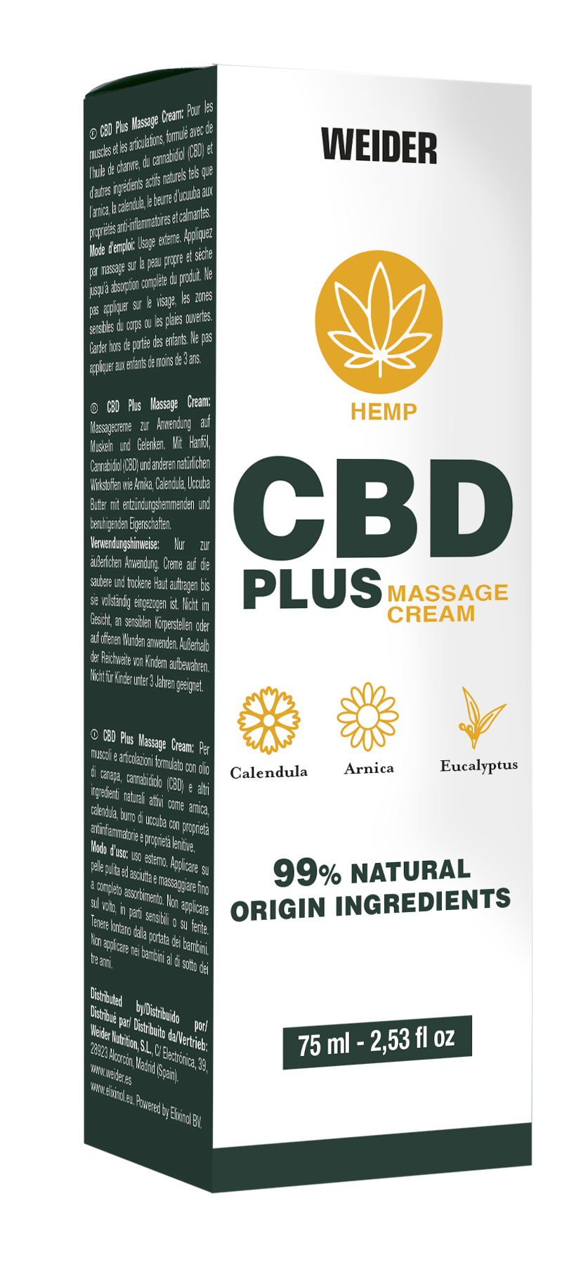 CBD MASSAGE CREAM 75ML - BODYMANIA