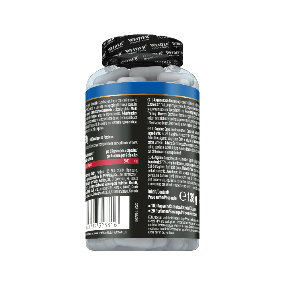 L-ARGININE 100CAPS - BODYMANIA WEIDER Default Title