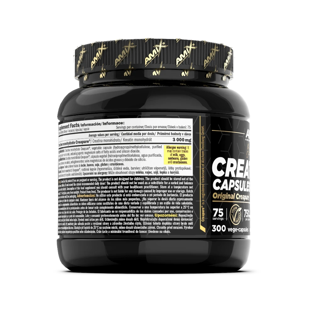 CREATINE CAPSULAS ORIGINAL CREAPURE - BODYMANIA AMIX BLACK LINE 120 Caps